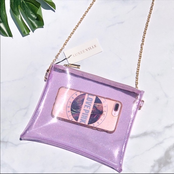 LUXEE VILLE Stacy Pink Transparent Shoulder Bag - Picture 7 of 8